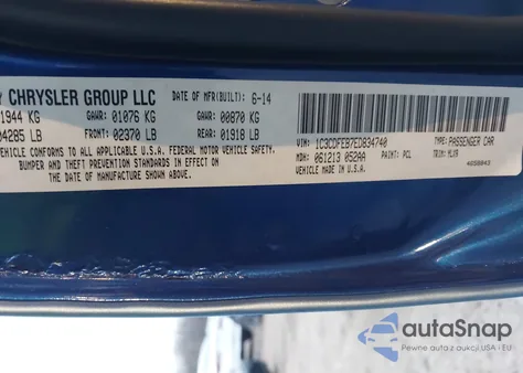 2014 Dodge Dart Gt from USA, damaged, VIN 1C3CDFEB7ED834740